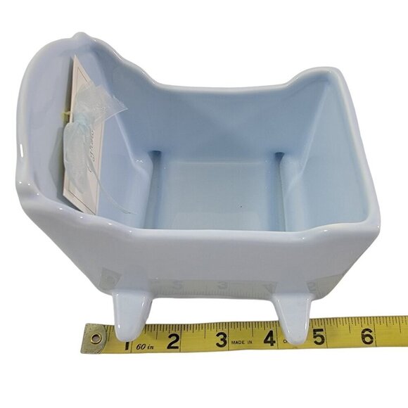 Hallmark Signature Baby Boy Blue Ceramic Keepsake Cradle Rocker Lots of Love - Picture 8 of 16